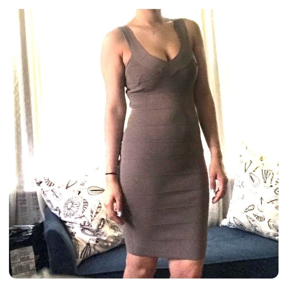 Guess by Marciano Tan Bodycon Midi Dress